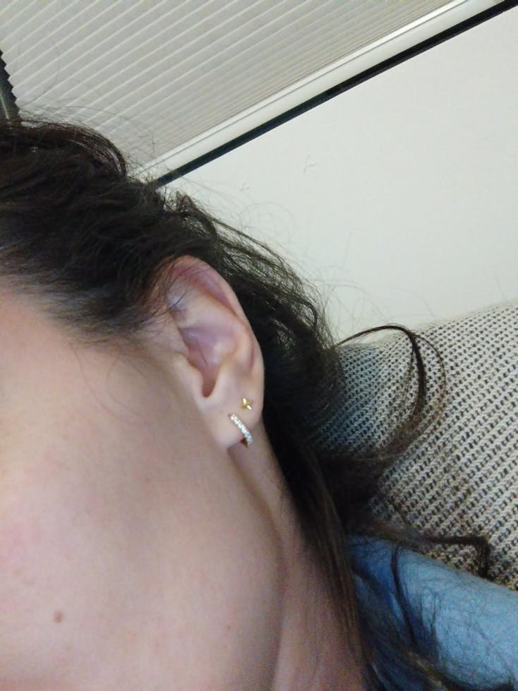 Cercei din argint Golden Cosmic Star