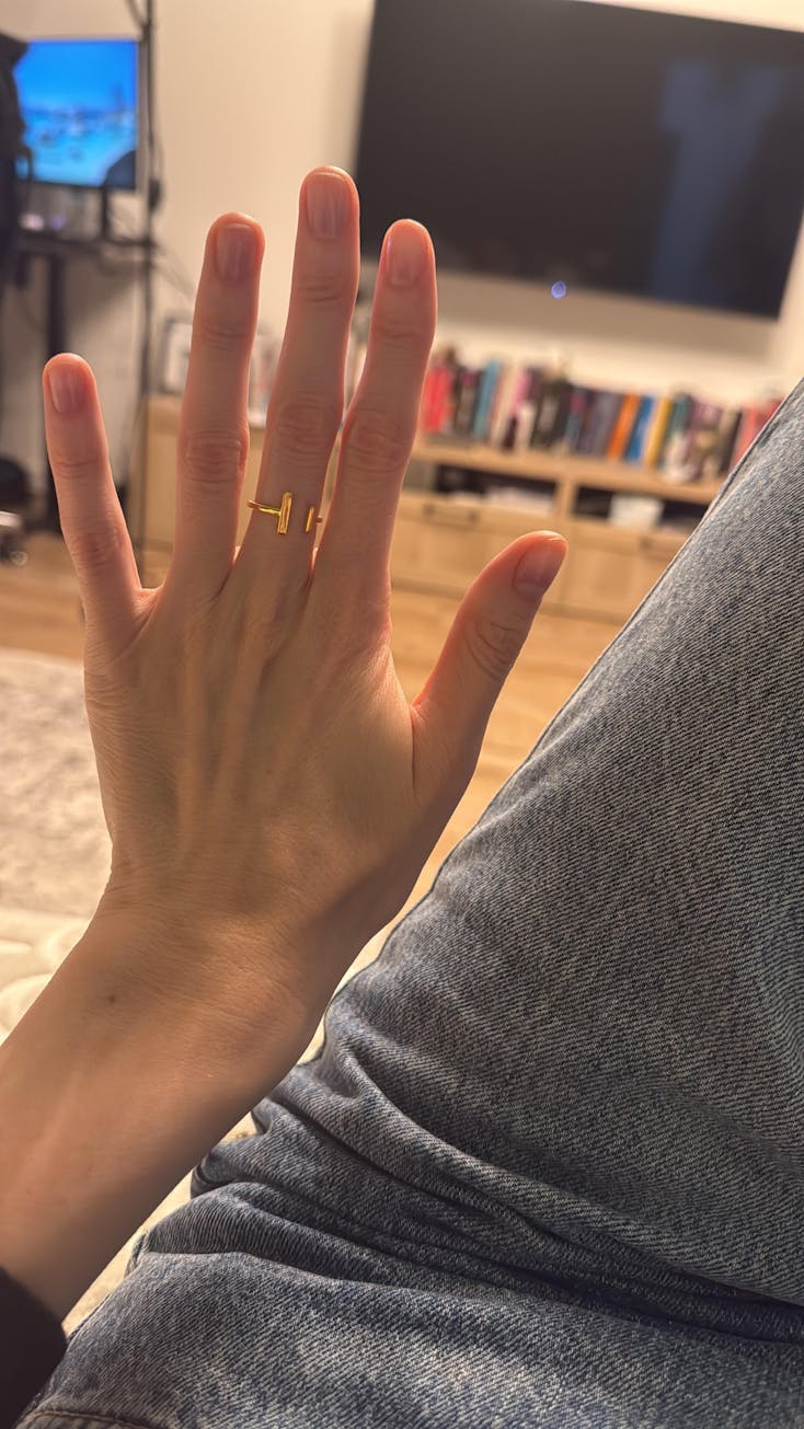 Inel din argint Golden Parallel Bar