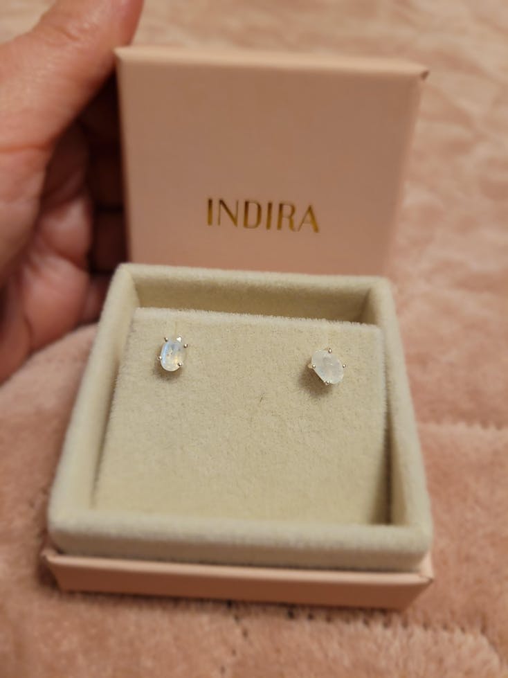 Cercei din argint Reina - Piatra Lunii