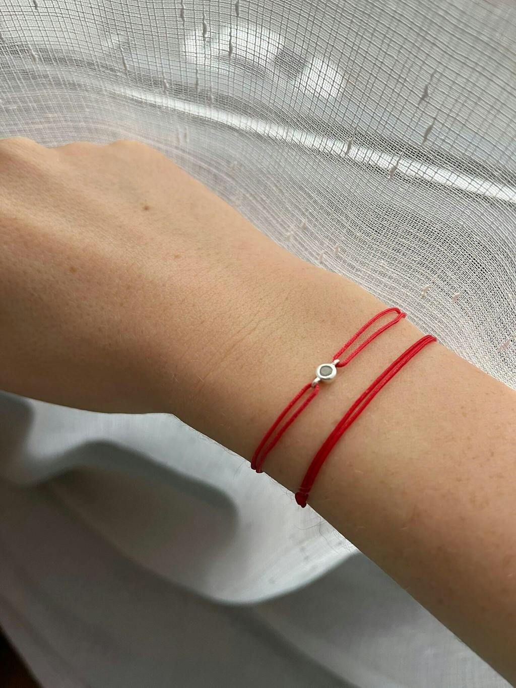 Brățară șnur din argint Birthstone Silver March - Acvamarin