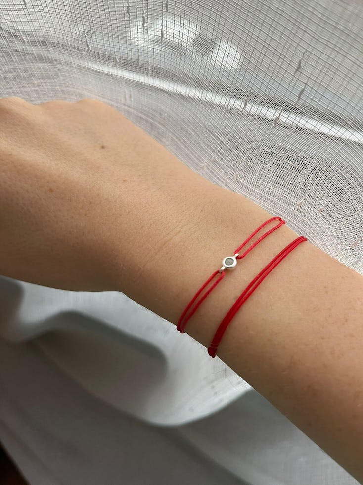 Brățară șnur din argint Birthstone Silver March - Acvamarin