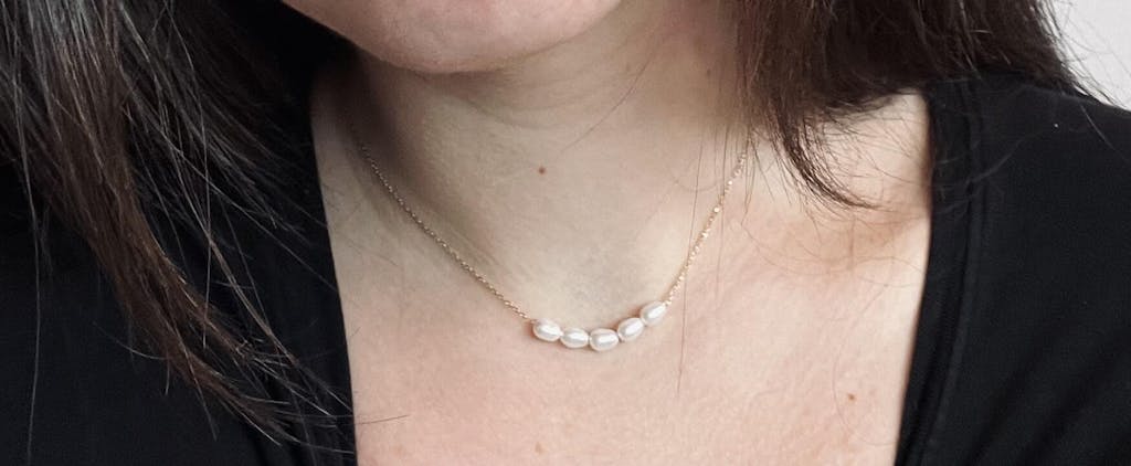 Colier din argint Golden Maia - Perle Naturale