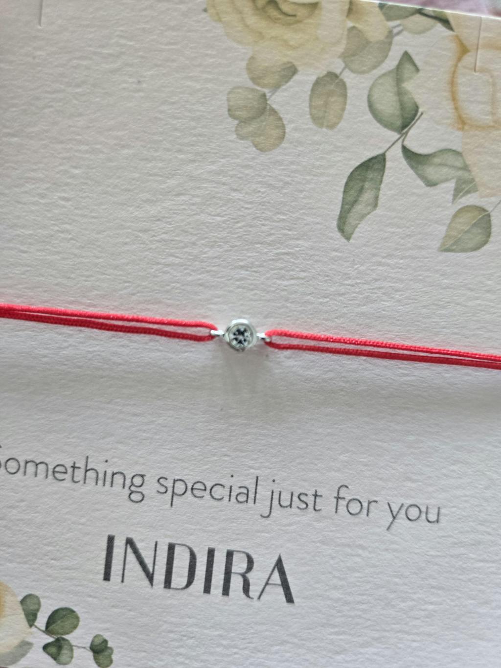 Brățară șnur din argint Birthstone Silver April - Topaz Alb