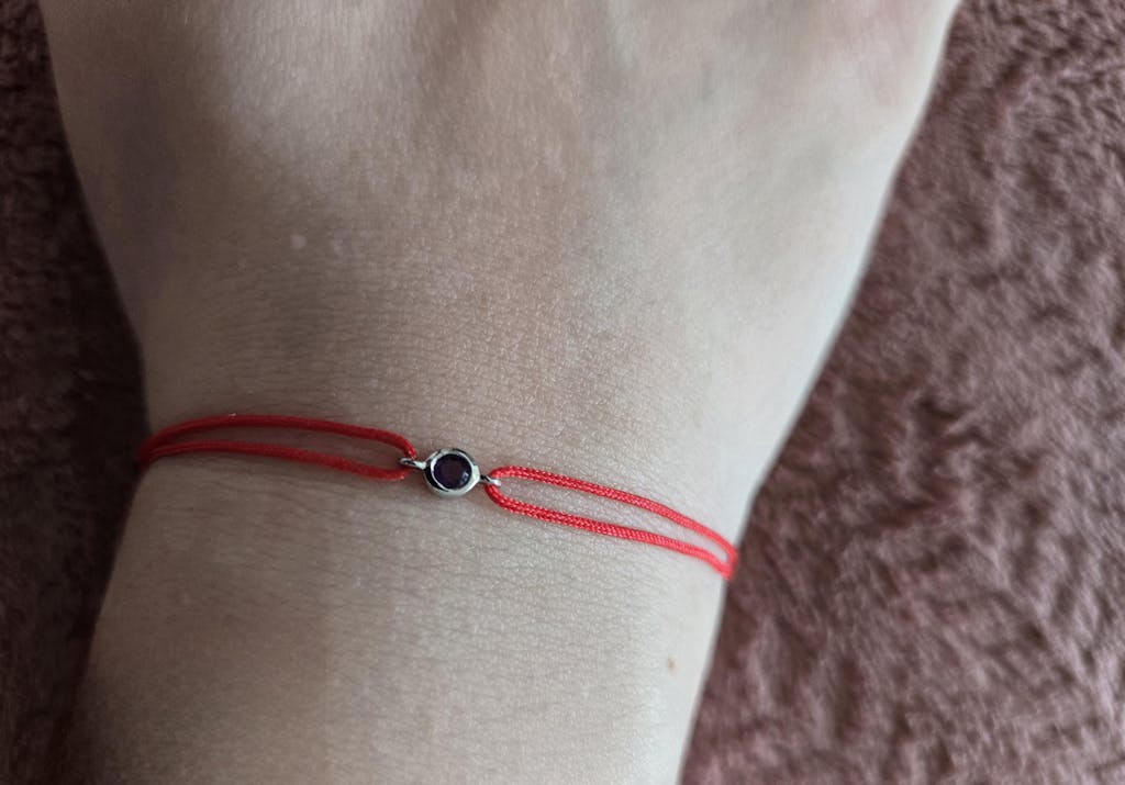 Brățară șnur din argint Birthstone Silver February - Ametist