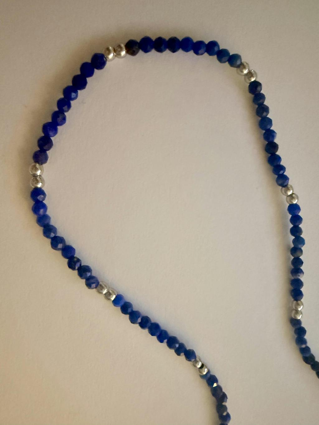 Colier din argint Golden Charlotte - Lapis Lazuli