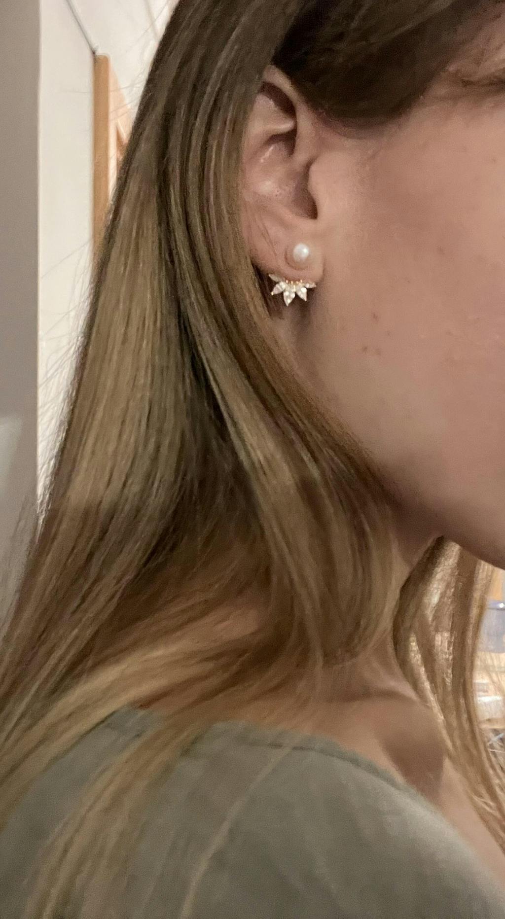 Cercei din argint Golden Day to Night - Perle Naturale