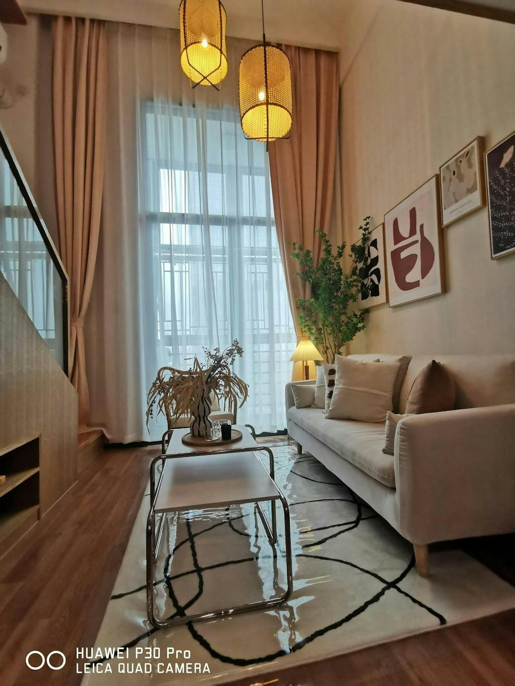 Small Rattan Cane Pendant Light 10 Inches