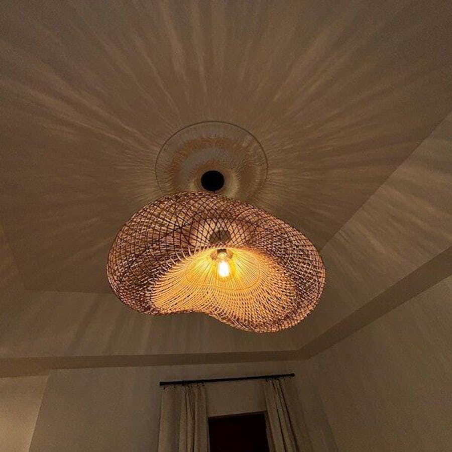 Generis Wabi Sabi Wave Rattan Pendant Light