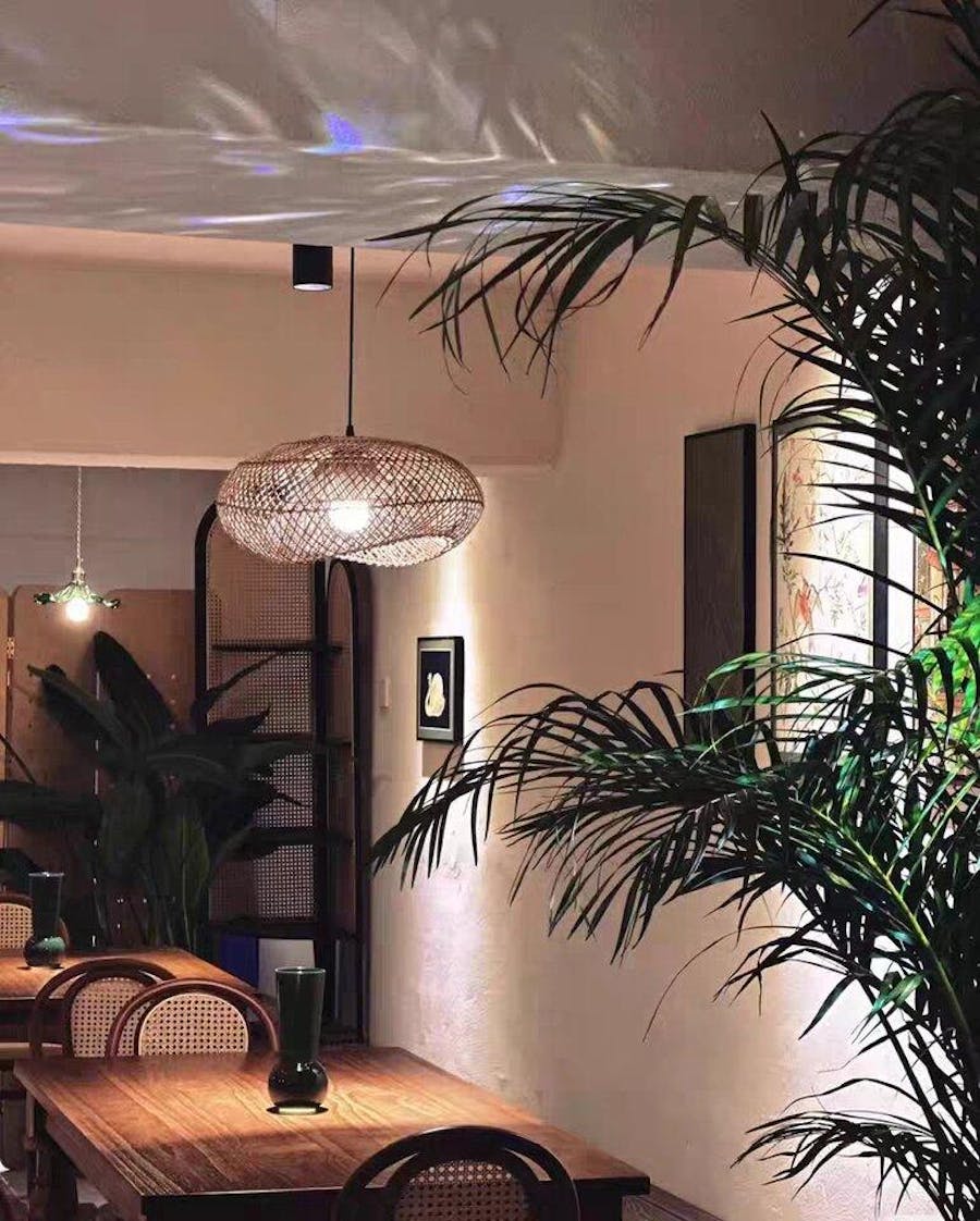 Generis Wabi Sabi Wave Rattan Pendant Light