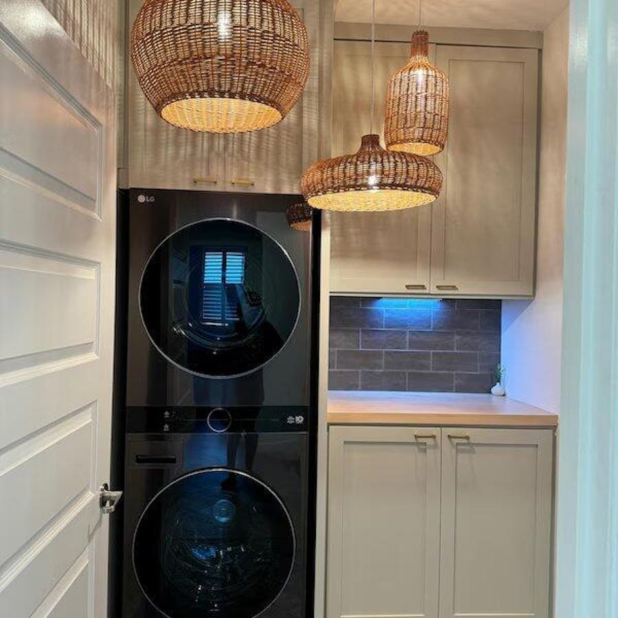 Finns Rattan Bamboo Pendant Light For Dining Room