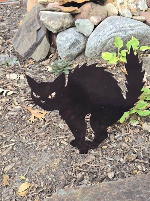 Scared Cat Yard Stake