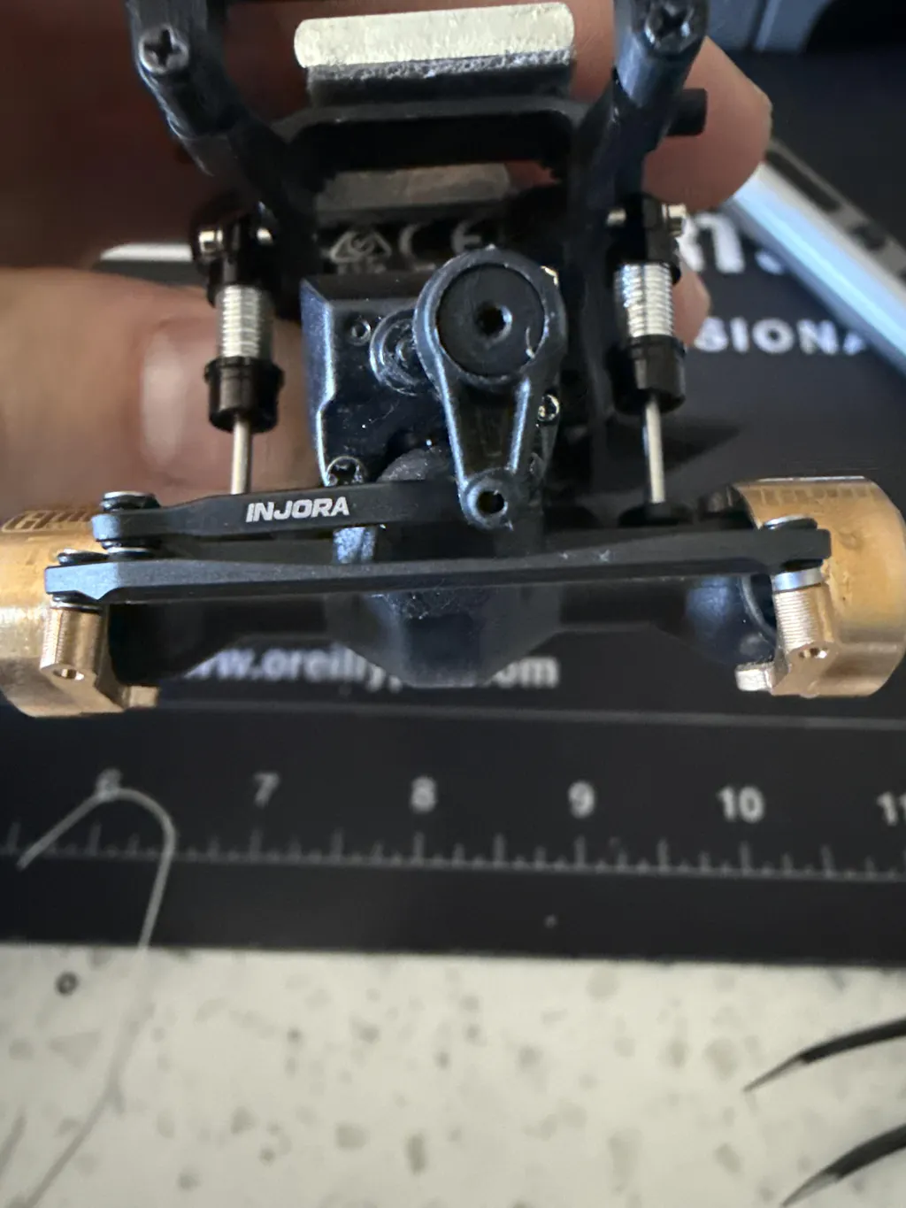 INJORA Black Brass Steering Links for 1/30 Axial SCX30