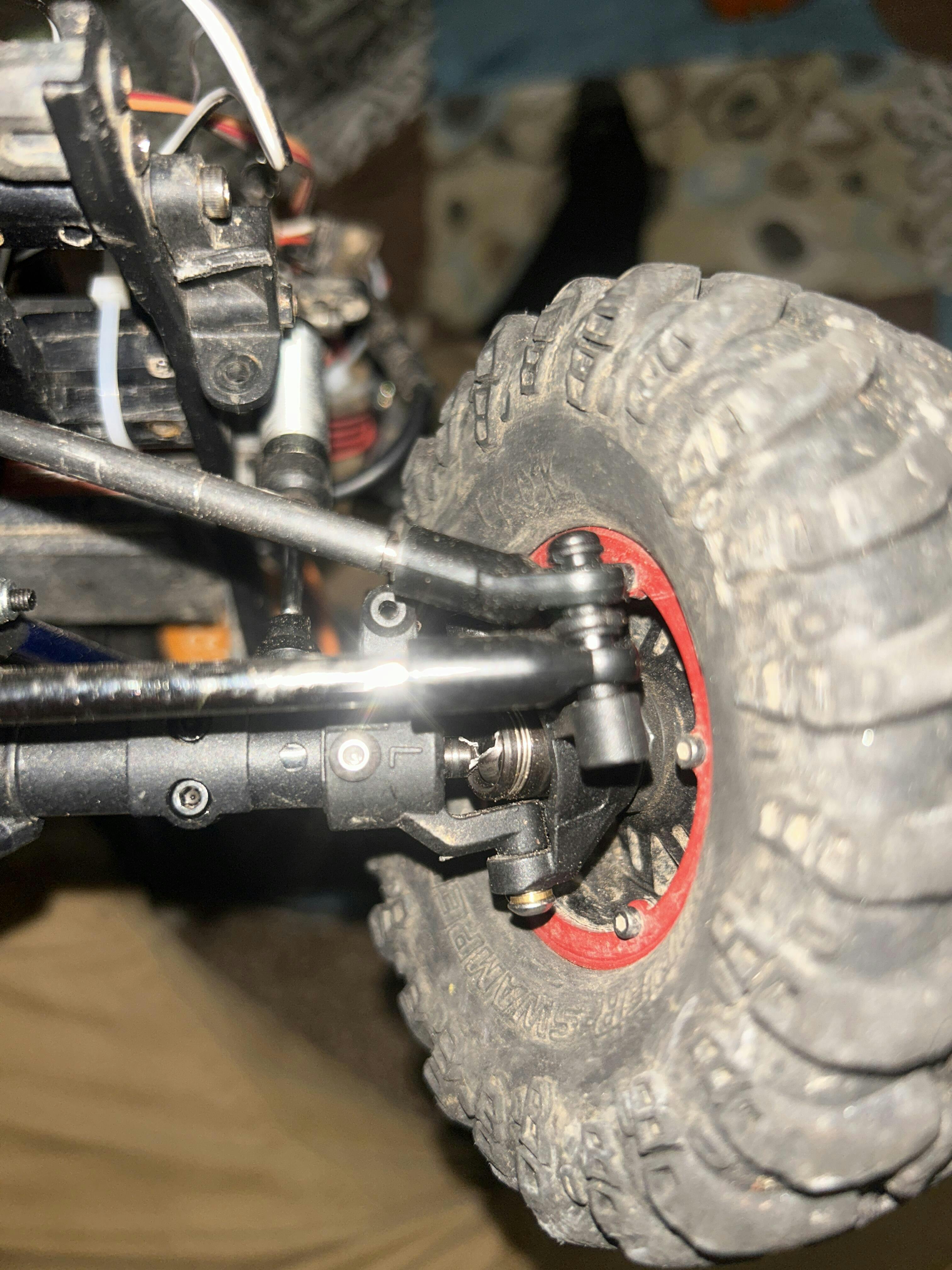 INJORA Plastic Front / Rear Straight Axles for Axial SCX10 II