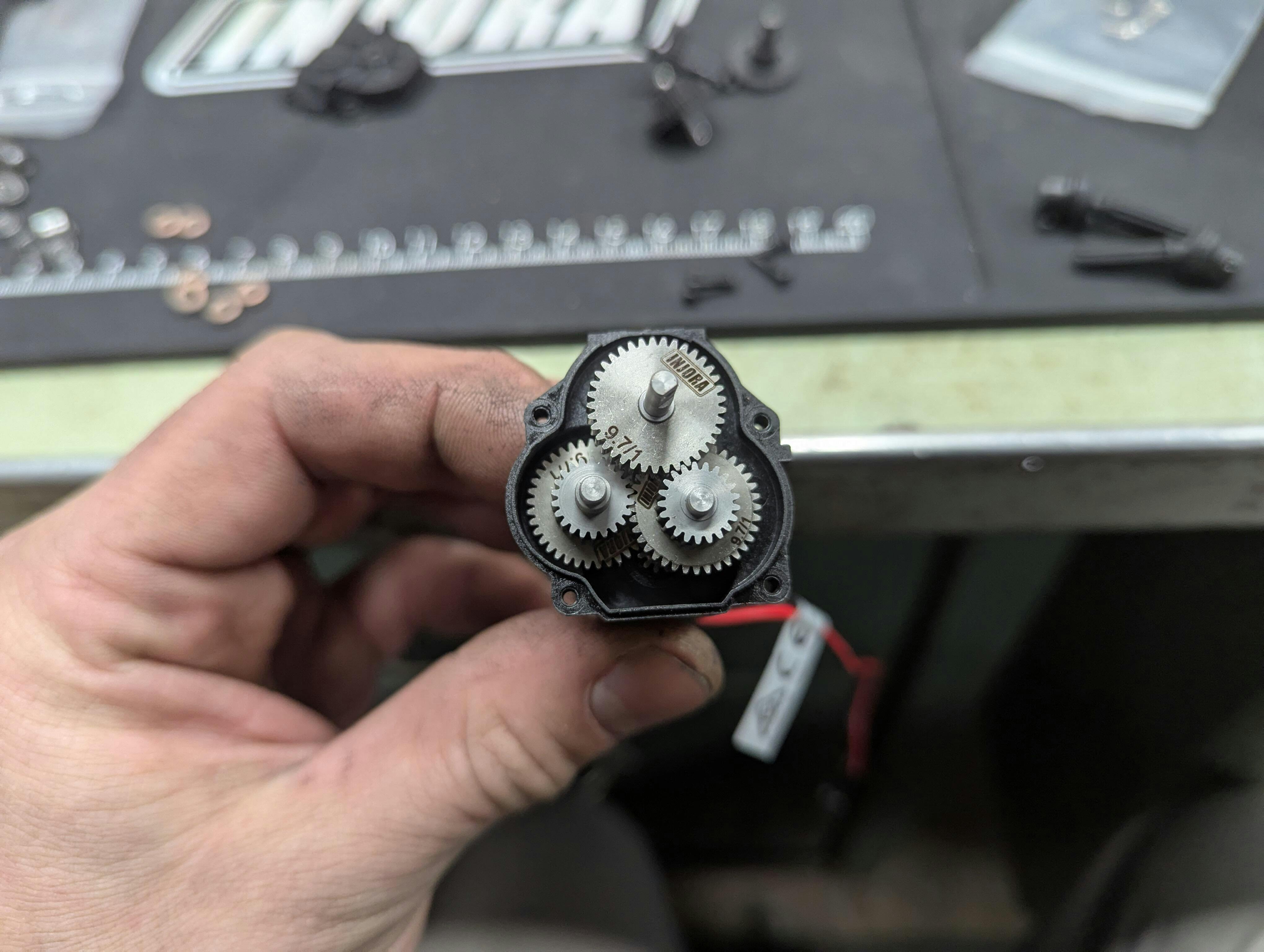 INJORA Overdrive Underdrive Stainless Steel Transmission Gear Set for