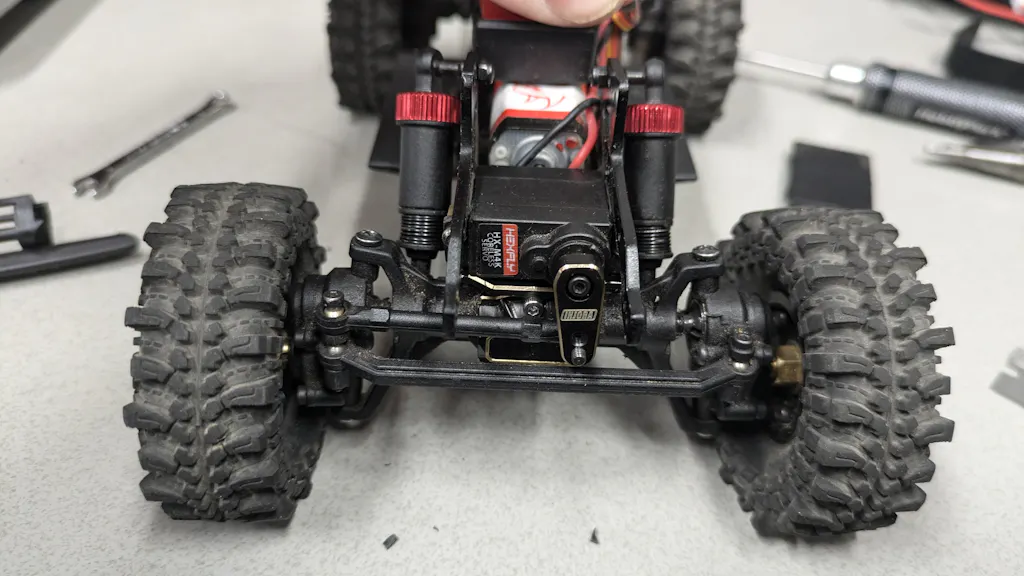 INJORA INJS11 Servo with Brass Servo Mount & Horn for 1/18 Redcat Asce