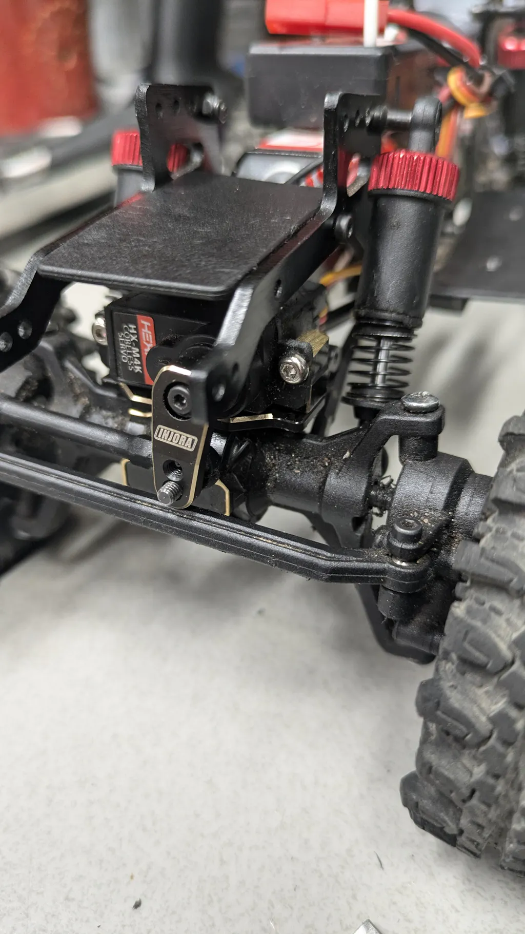 INJORA INJS11 Servo with Brass Servo Mount & Horn for 1/18 Redcat Asce