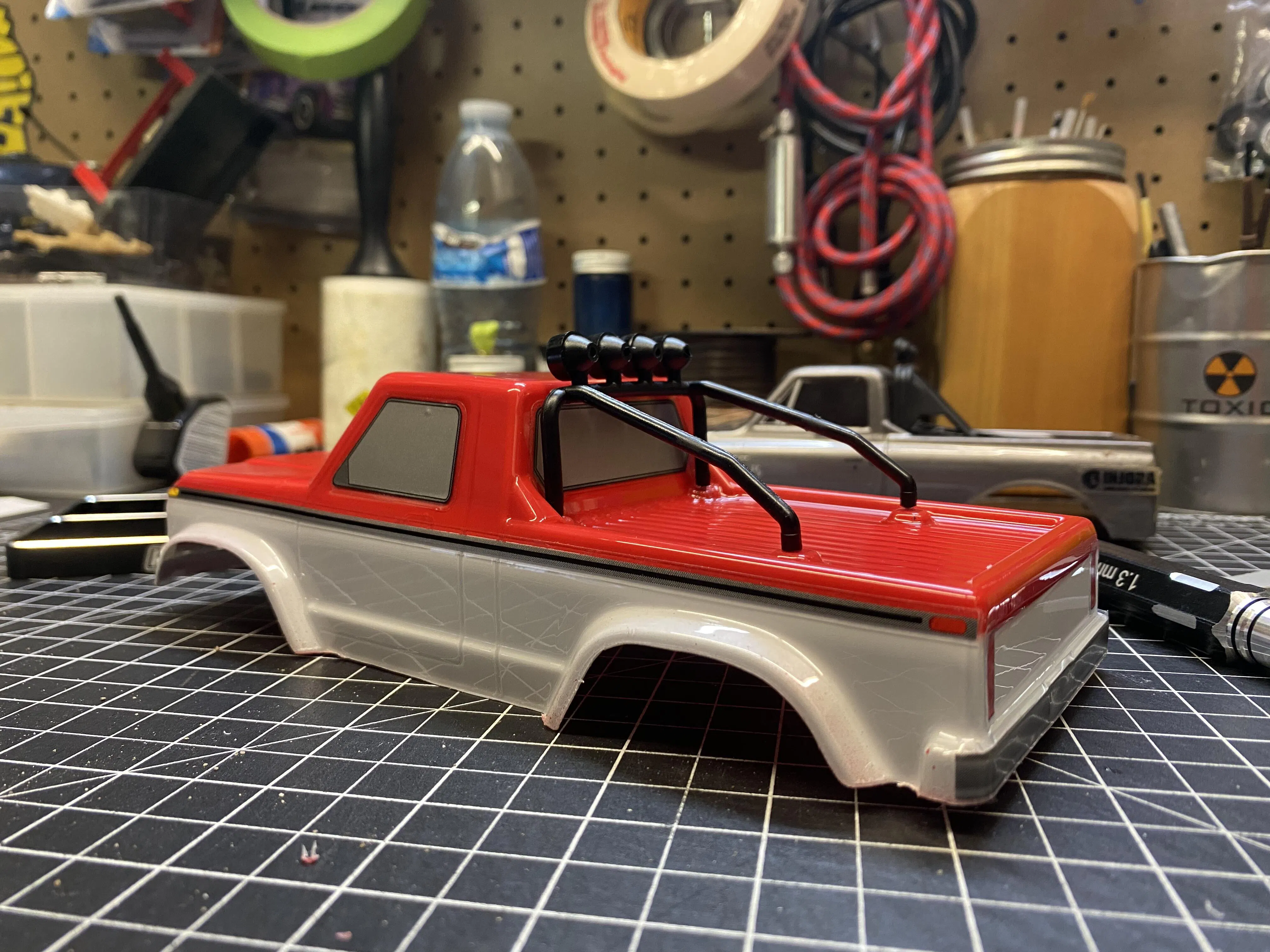 INJORA Ford F150 Clear Body Shell with Roll Cage for Axial SCX24