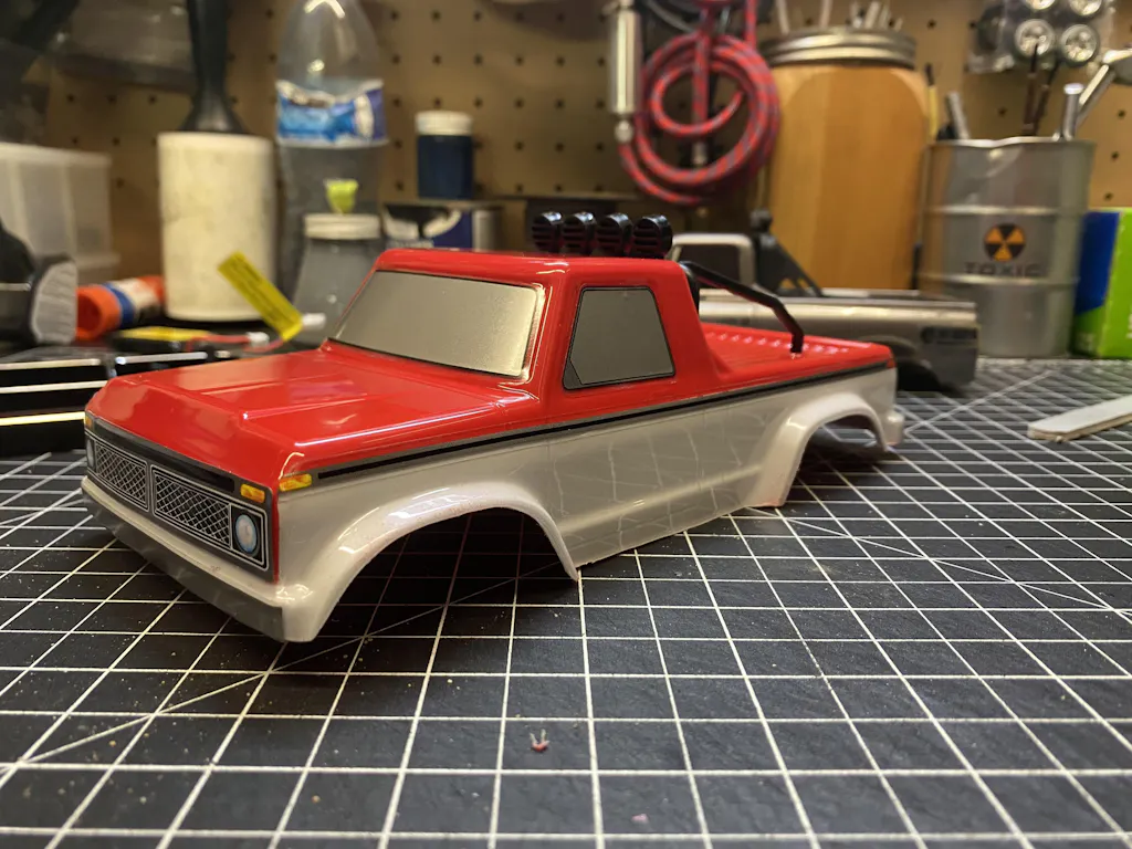 INJORA Ford F150 Clear Body Shell with Roll Cage for Axial SCX24
