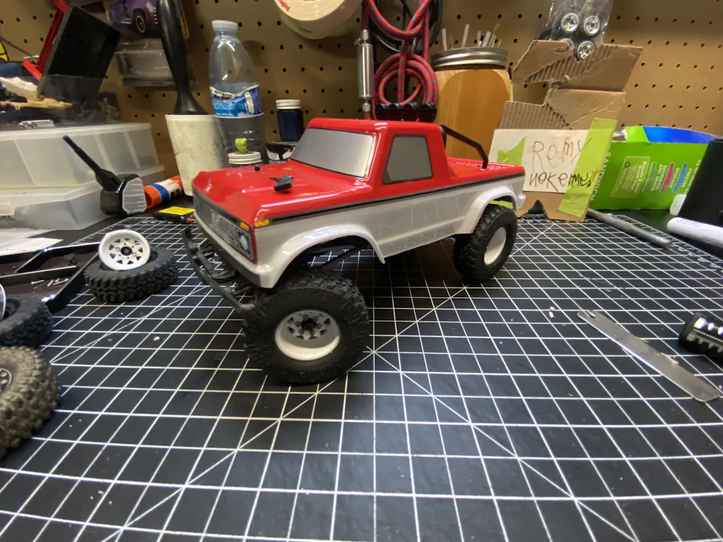 INJORA Ford F150 Clear Body Shell with Roll Cage for Axial SCX24