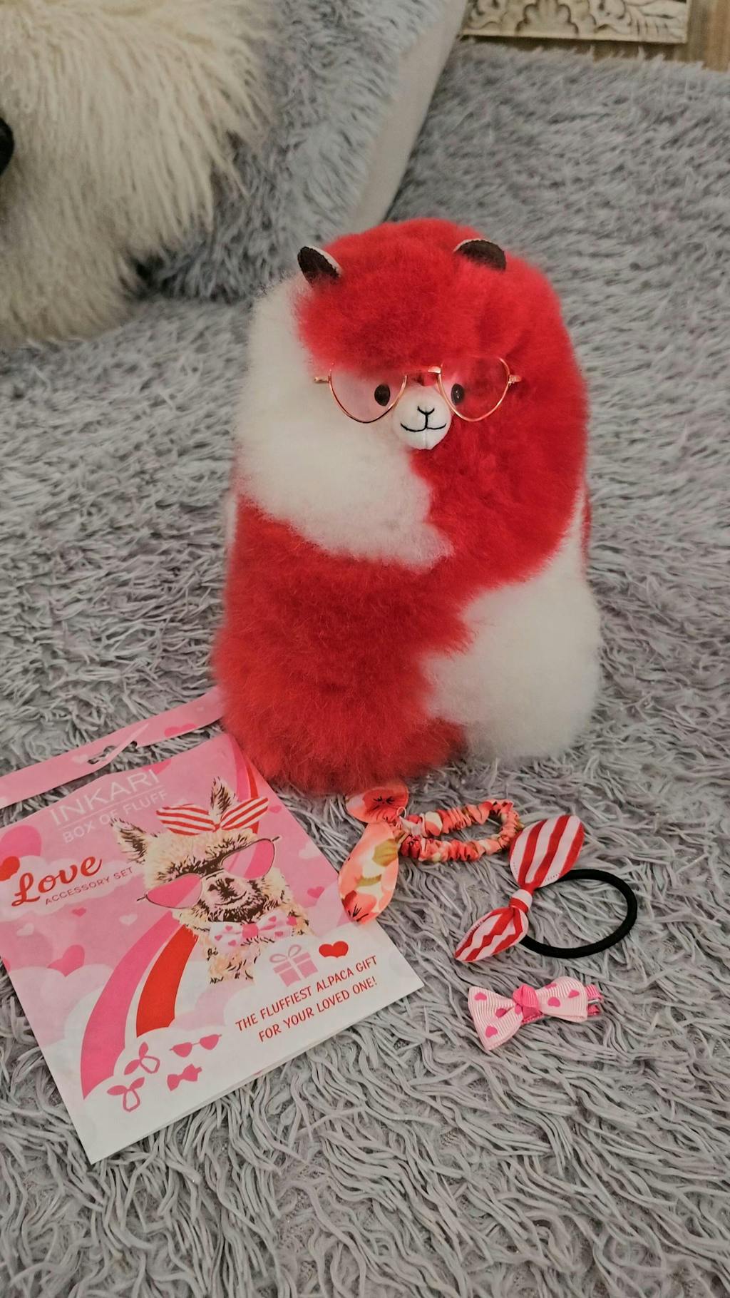 Limited Edition - Red Valentine -  Alpaca Stuffed Animal