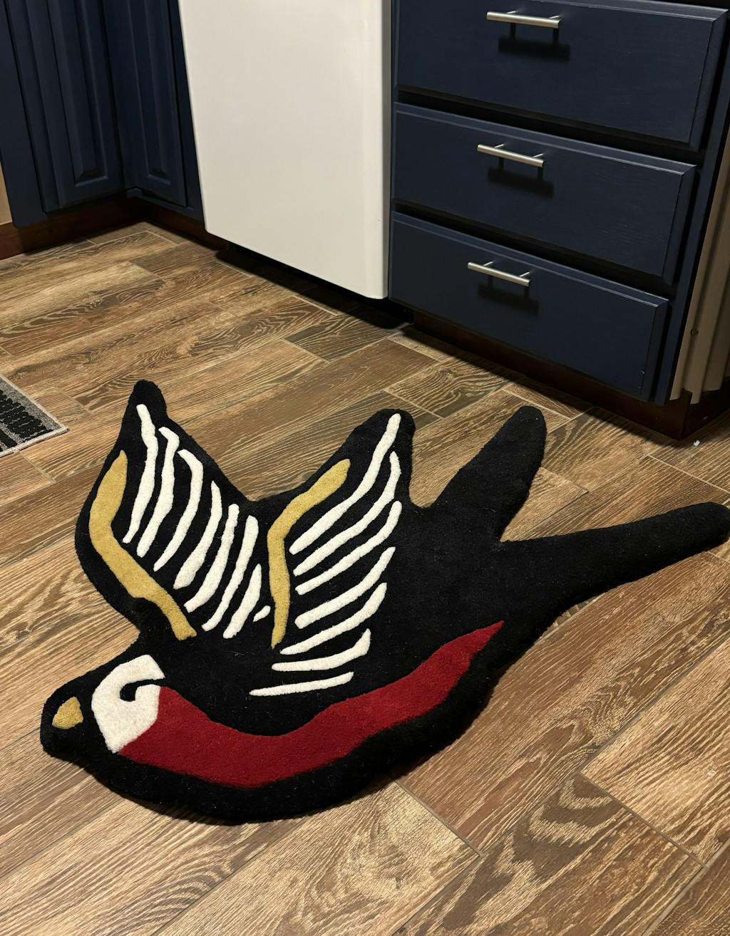 Blackwork Rose Rug - Gothic Floral Decor – Inked Rugs