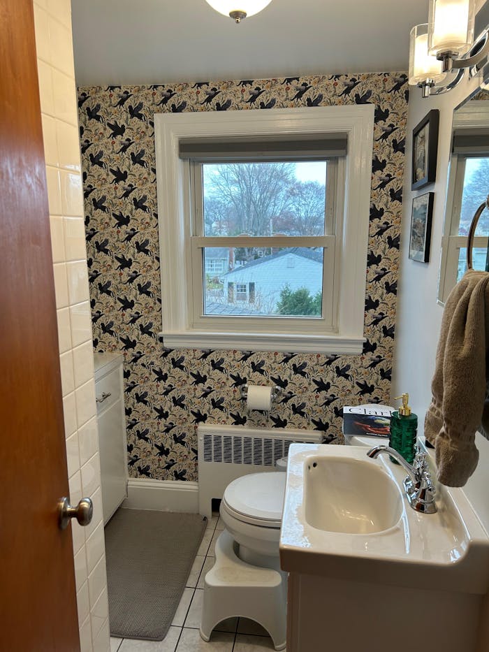 Mythical Cats Botanicals Wallpaper | Black