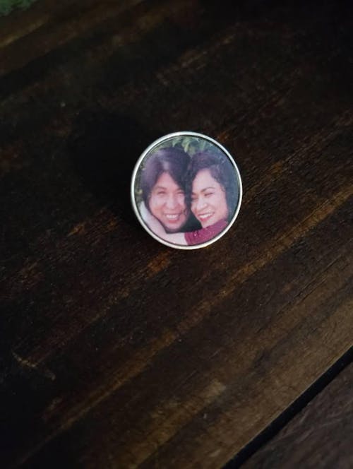 Personalized Metal Circle, Heart or Square Shaped Pin Button with Your Photo