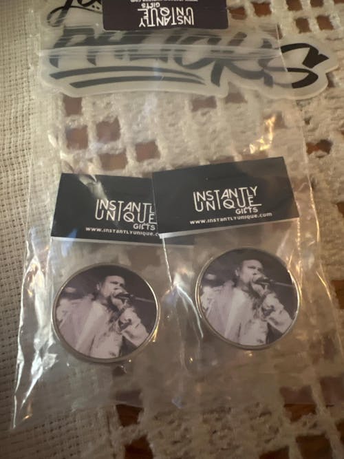 Personalized Metal Circle, Heart or Square Shaped Pin Button with Your Photo