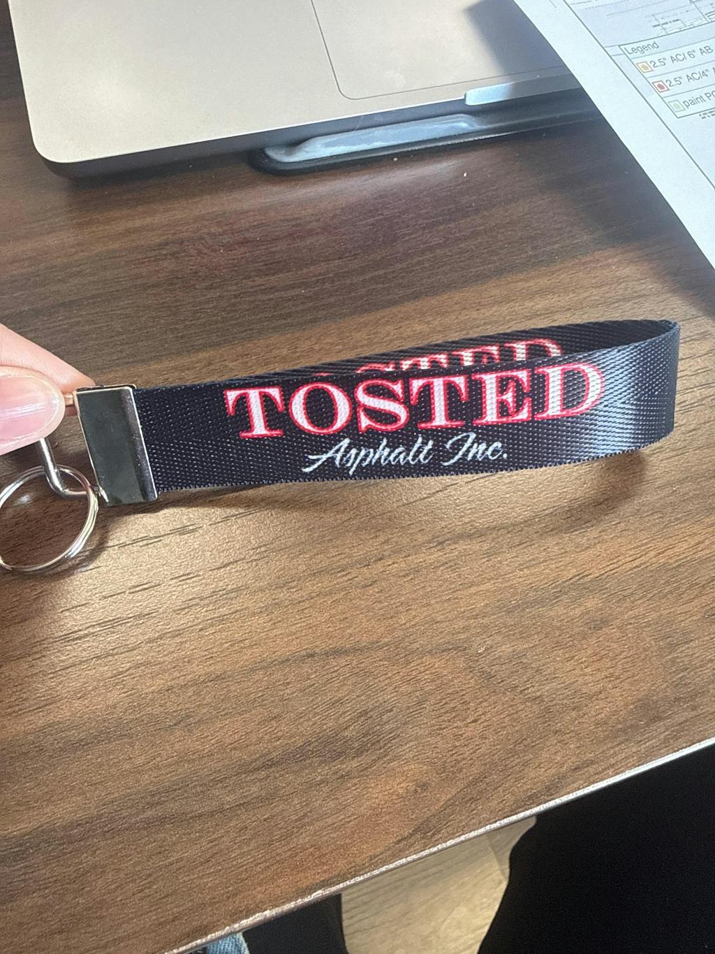 Custom Logo Nylon Key Fob Wristlet Keychain