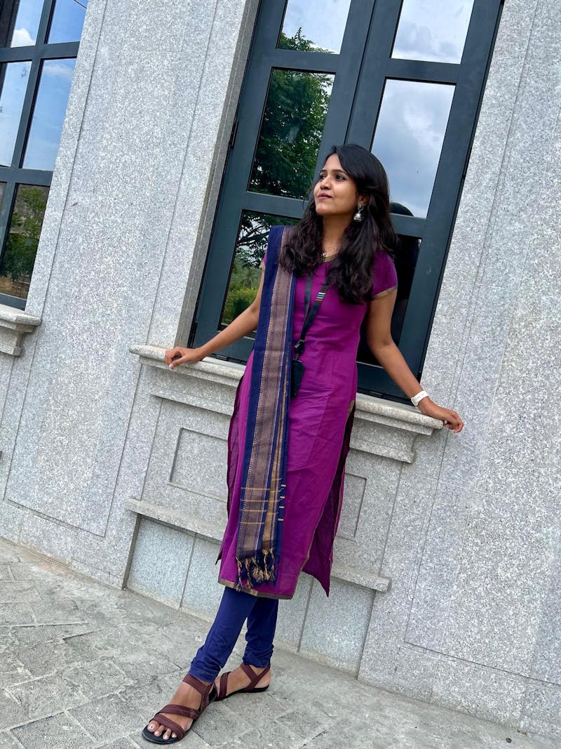 Kaakha Kaakha Jyotika Plum (Kurti+Dupatta)