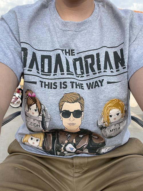 Dadalorian Personalized Shirt For Dad, Daddy Shirt, Name, Character & Kid's Name Can Be Changed