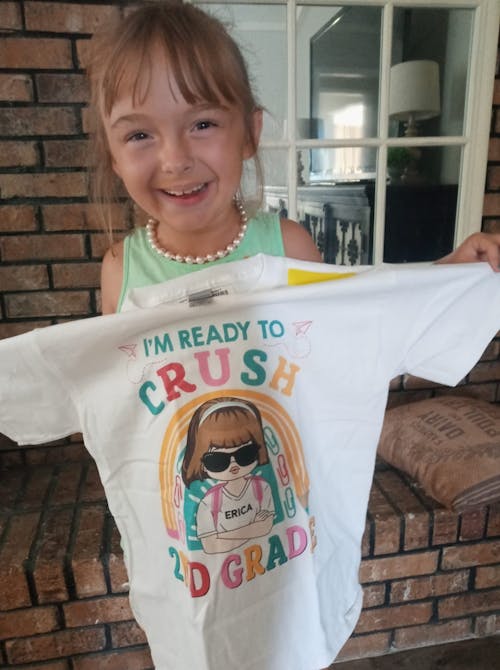 I'm Ready To Crush Kindergarten, Personalized Shirt For Student, Back To School Shirt, Name, Character & Types Of School Can Be Changed