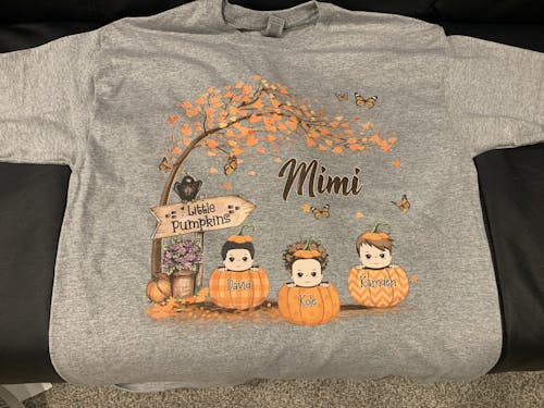 Nana's Little Pumpkin Autumn Halloween Personalized Shirt For Grandma