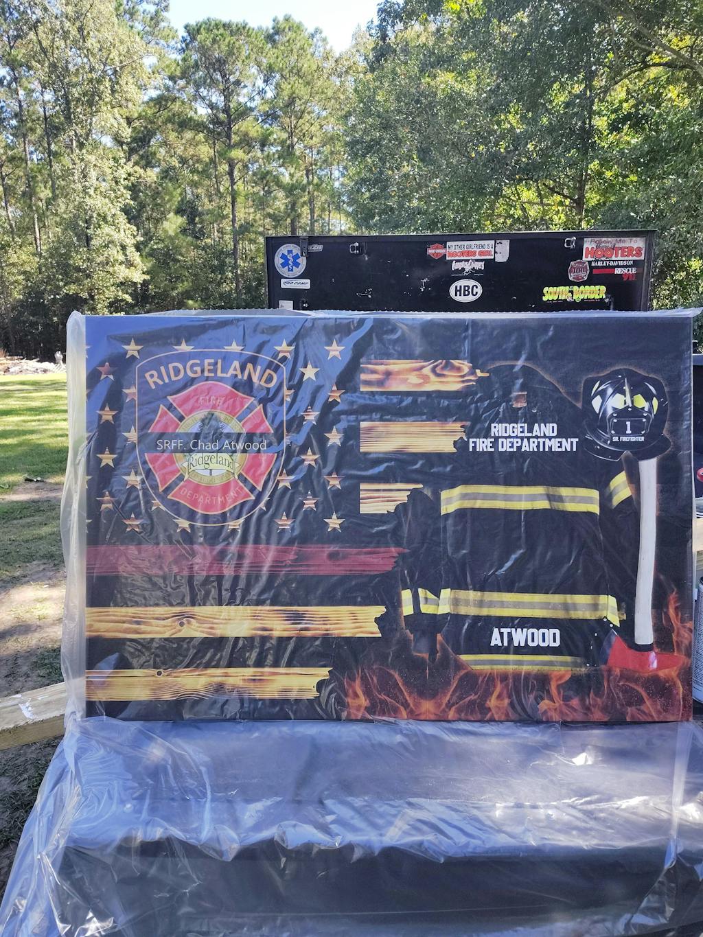 Custom Firefighter Armor Clothes And Helmet Canvas Proud Firefighter Canvas K1702