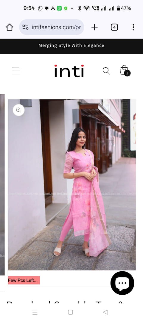 Rosebud Sparkle Top & Dupatta Set