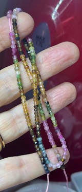 Natural Multicolor Watermelon Tourmaline Faceted Rondelle Bead 4mm 6mm –  Intrinsic Trading