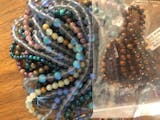 Mermaid Stone beads Aka Mystic Aura Quartz Blue Matte Synthetic
