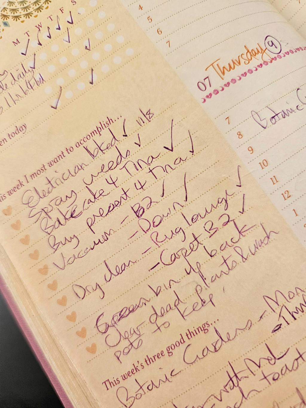 2025 Diary Planner | The Year for New Beginnings - Moonlit Mauve Purple