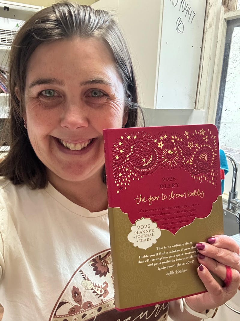 2026 Diary Planner | Radiant Ruby Red | Year to Dream Boldly