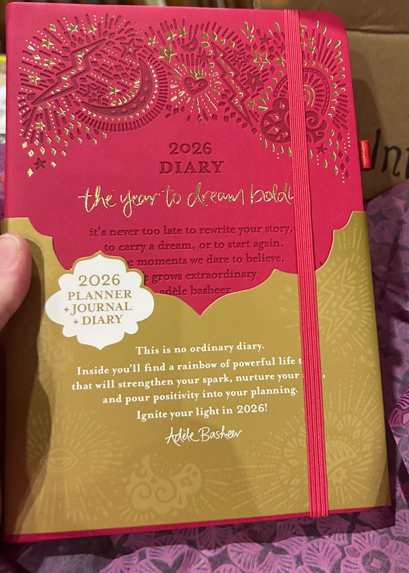 2026 Diary Planner | Radiant Ruby Red | Year to Dream Boldly