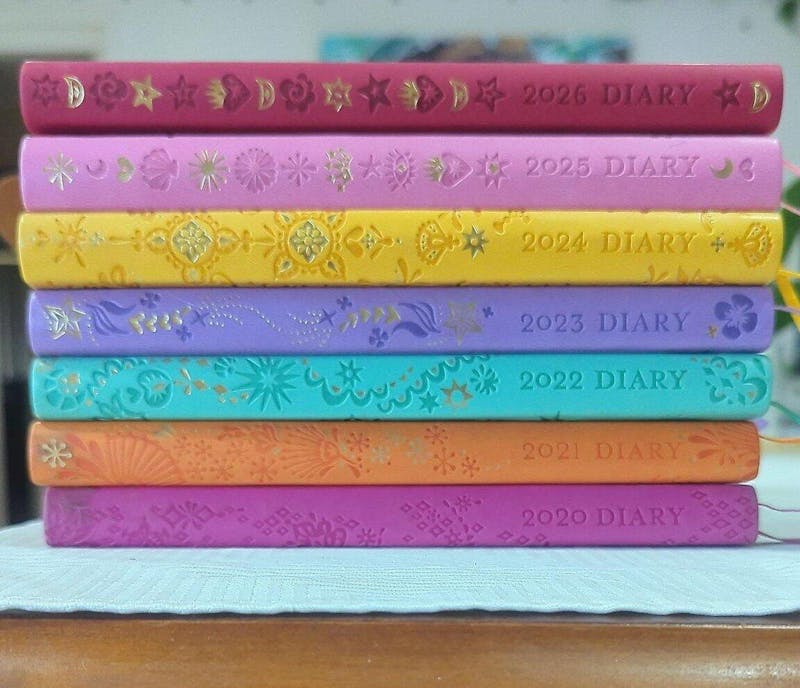 2026 Diary Planner | Radiant Ruby Red | Year to Dream Boldly