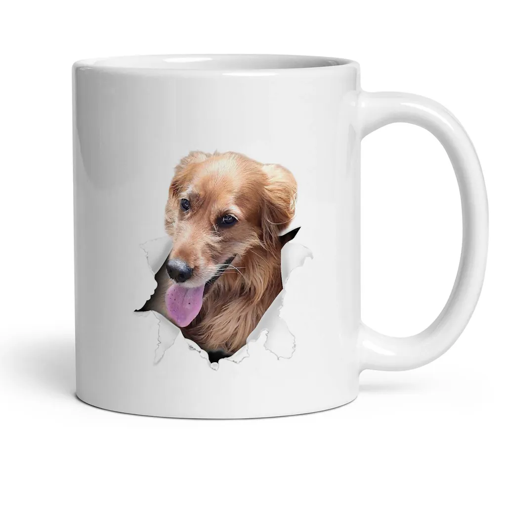 名入れマグカップ 飛び出す ペット写真 | うちの子マグカップ オリジナルギフト | Inujoy