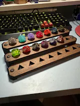Wooden Dice Display Stand - Handcrafted
