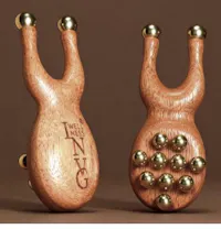 The INVG Scarab – Walnut & Brass Acupressure Tool