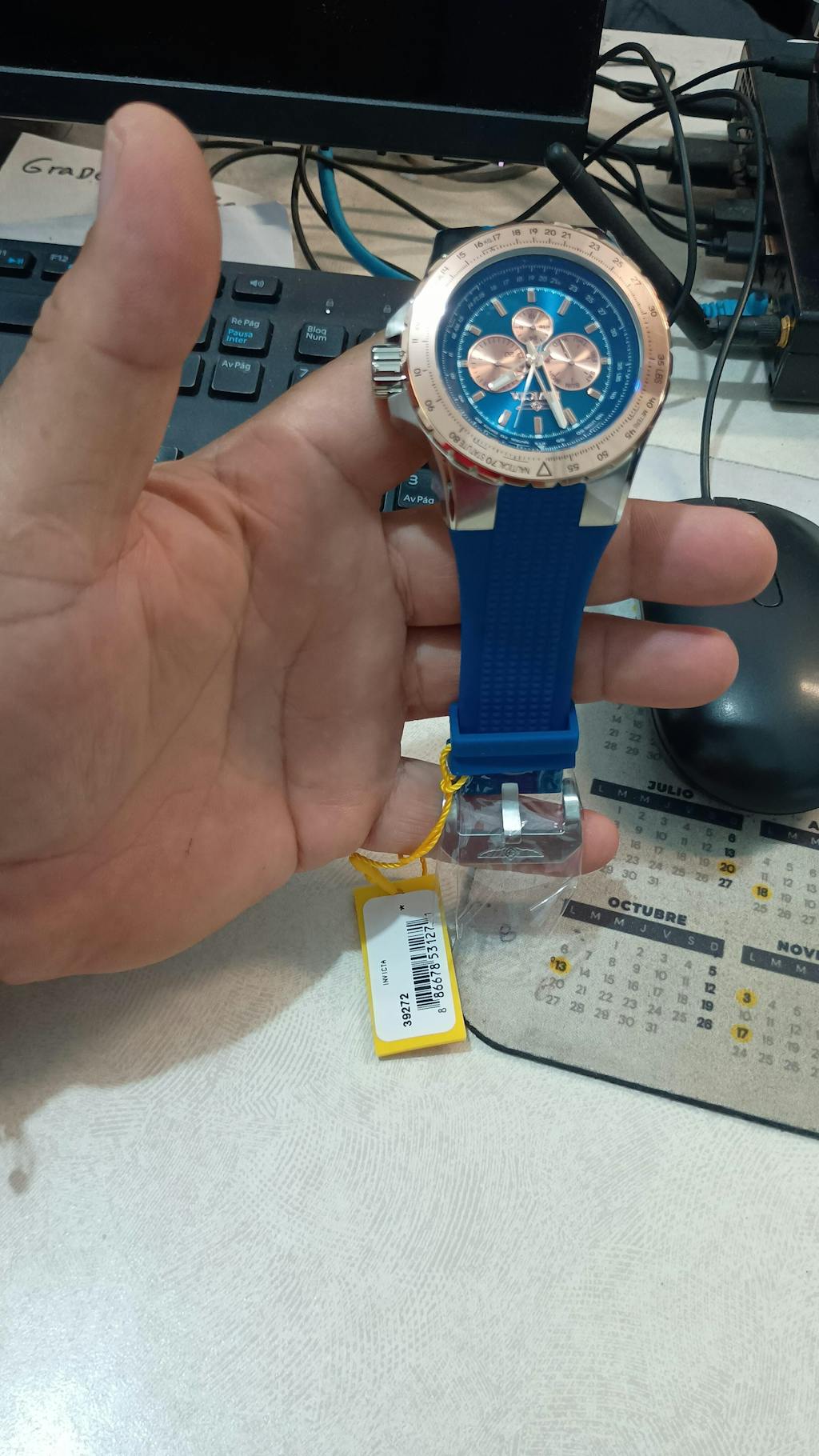 RELOJ DEPORTIVO PARA HOMBRE INVICTA AVIATOR 39272 - AZUL