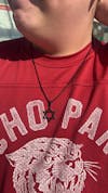שרשרת מגן דוד (3 ס"מ) מסטיל (פלדת אל-חלד), ציפוי שחור