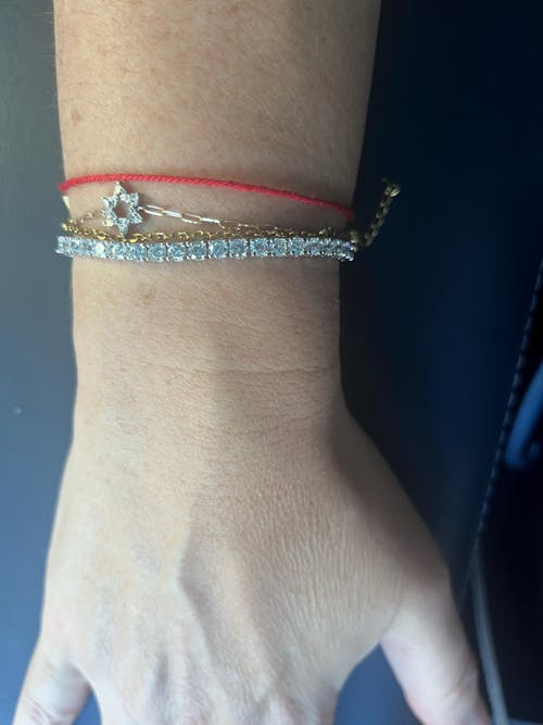 צמיד "טניס" (3 מ"מ) מכסף 925 סטרלינג (17 ס"מ) משובצת קריסטלים לבנים