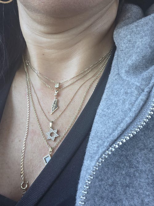 תליון "מפת ישראל" קטן (1.8*0.7 ס"מ) מזהב צהוב 14 קראט "אין לי ארץ אחרת"