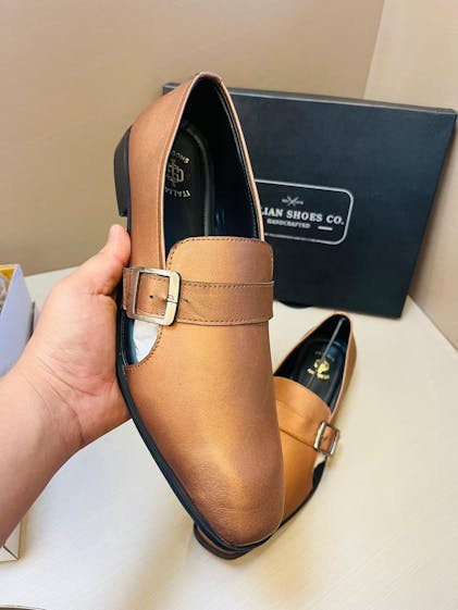 靴 sacai 24SS Leather Oxford Sacai Golf Leather Derby Shoes For Men