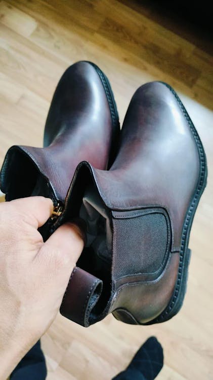 Square Toe Buckle Ankle Boot with Silver Toe